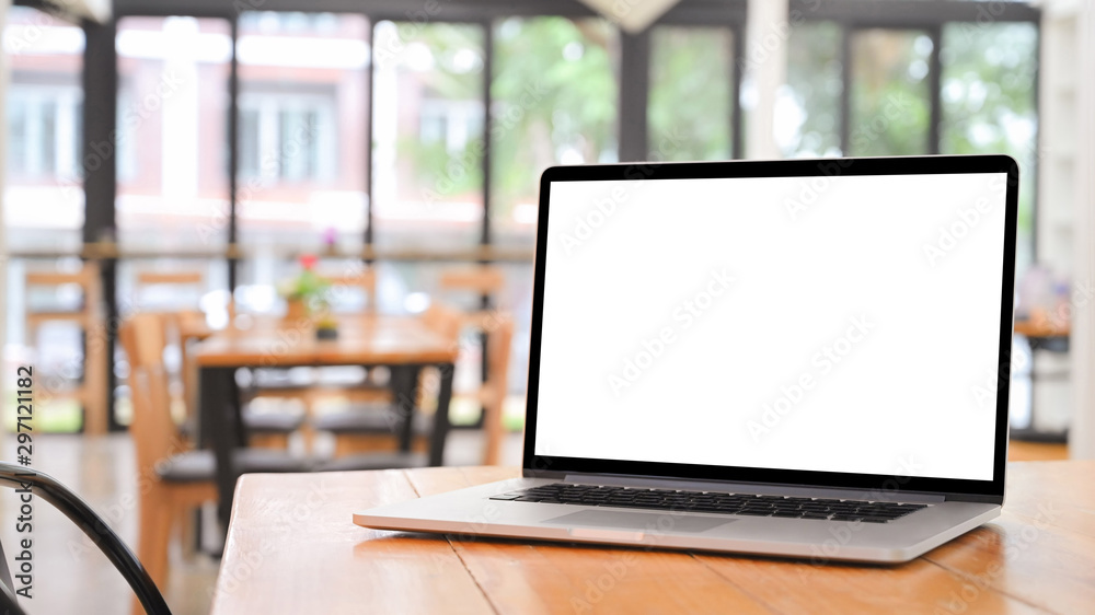Laptop on a table